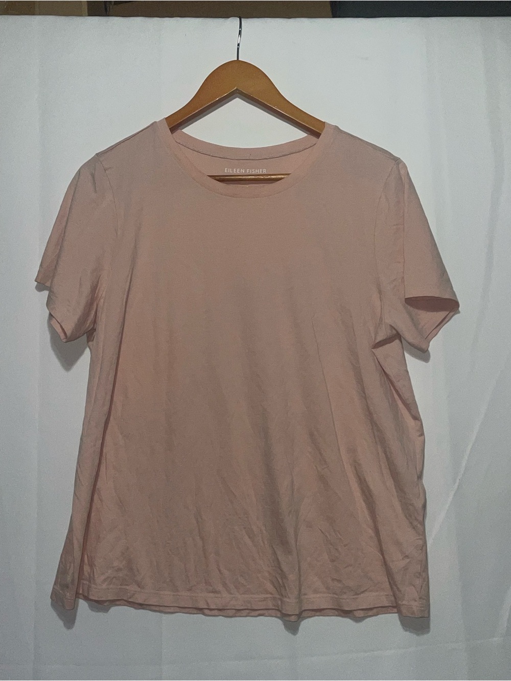 Eileen Fisher Blush Pink Short-Sleeve Crewneck Tee